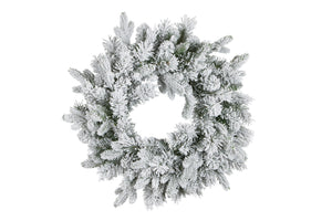 61cmD Snowy Wesley LED Christmas Wreath (6664900804674)