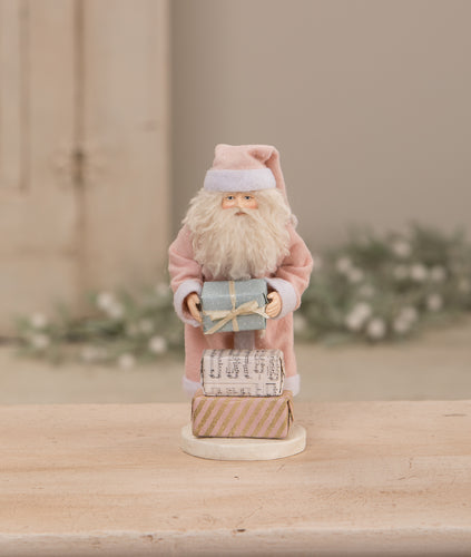 TD1163 - Pastel Pink Santa With Packages (6743937908802)