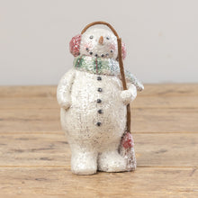 Load image into Gallery viewer, WS192054 - 6&quot; Red Broom Snowman (6866264719426)