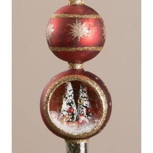 LC0682 - Santa in Sleigh Indent Tree Topper (6712957567042)