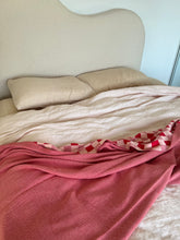 Load image into Gallery viewer, Red Pink Gingham Blanket - PRE ORDER (6903566794818)