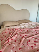 Load image into Gallery viewer, Pink Candy Cane Blanket - PRE ORDER (6903566401602)