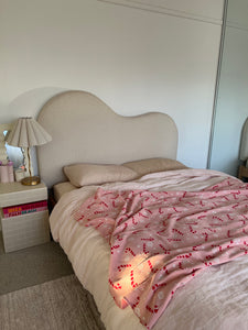 Pink Candy Cane Blanket - PRE ORDER (6903566401602)