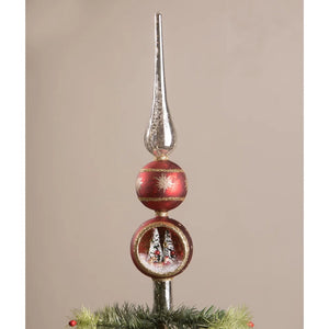 LC0682 - Santa in Sleigh Indent Tree Topper (6712957567042)
