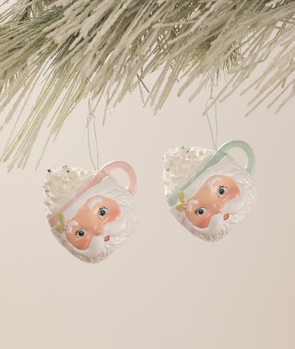 TF1238 - Pastel Santa Head Mug Ornaments Set of 2 (6743948623938)