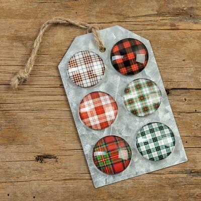 E193021 - Set of 6 Plaid Magnets (6695003095106)