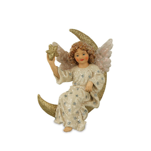 SN6834 - Angel in Moon Ornament (6551995744322)